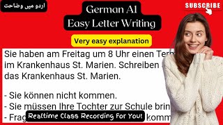 German A1 Easy Letter Writing I Brief Schreiben [upl. by Netsrik513]