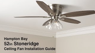 How to install the 52 in Stoneridge Ceiling Fan [upl. by Artenak]