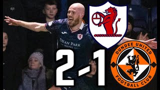 THUNDERBOLT KIRKCALDY CRACKER RAITH ROVERS 21 DUNDEE UNITED  SCOTTISH CHAMPIONSHIP  MATCH REVIEW [upl. by Ilsa]