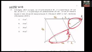 HKDSE 2024 Paper 2 Q17 Area ratio remake [upl. by Kendyl]