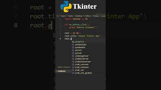 Python TKINTER in 25 seconds 🔥👨‍💻 shorts python programming coding learnpython tkinter [upl. by Ariadne]