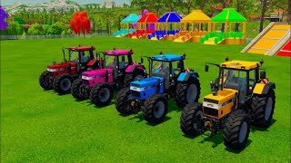 JOHN DEERE vs FENDT vs CLAAS vs VALTRA vs MCCORMICK TRACTORS BATTLE  Farming Simulator 22 ABOUT FA [upl. by Brawley804]