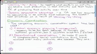 Microeconomics  22 Dynamic Comparative Advantage and Economic Coordination [upl. by Eyr]