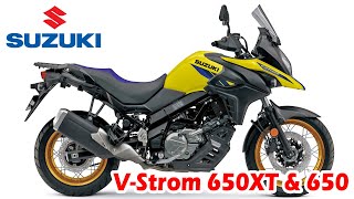 2024 Suzuki VStrom 650XT and VStrom 650  New colors [upl. by Eessej]