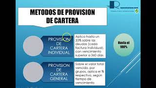 Métodos de Provisión de Cartera desde el punto de vista fiscal [upl. by Herwin]