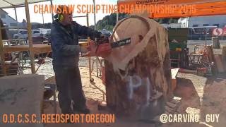 Chainsaw Carving Sea Turtle Time Lapse  Day 1 [upl. by Kalin]