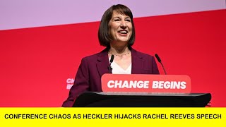 Conference Chaos as Heckler Hijacks Rachel Reeves Speech [upl. by Puff512]