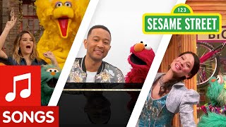 Sesame Street Celebrity Songs Compilation with Elmo and Friends [upl. by Palla]