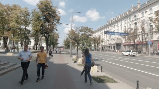 A walk around downtown Chisinau during national holiday  Trip to Moldova and Transnistria 2021 [upl. by Kahcztiy315]