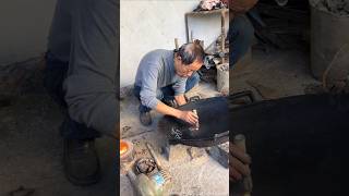 Traditional Cast Iron Pan Repairing Technique [upl. by Sane]