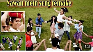 sawan mein song dance hindi indian songsuttrakhandi kavya 😍 [upl. by Colp]