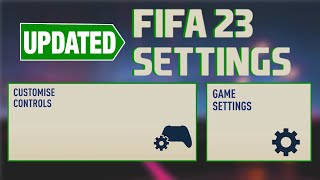 UPDATED FIFA 23 CONTROLLER amp GAME SETTINGS [upl. by Anilec]