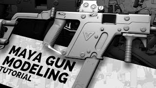 GUN MODELING in MAYA part 1  hard surface modeling tutorial [upl. by Haughay901]