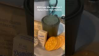 WW2 US Army Breakfast C Ration Reproduction ration trending ww2 fyp history wwii [upl. by Ivad]