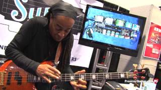 NAMM 13  Pigtronix Philosopher Bass Compressor Bass Fat Drive and Bass Envelope Phaser [upl. by Hanafee138]