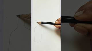 Flower vase Drawing and painting youtubeshorts art shortvideopainting [upl. by Hayman]