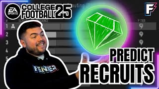 HOW TO PREDICT RECRUITING IN COLLEGE FOOTBALL 25 [upl. by Alfonse596]