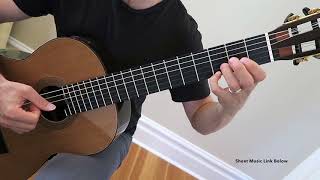 Bransle de Poitou by Adrian Le Roy  Easy Classical Guitar Prep [upl. by Heshum]