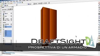 DraftSight  Prospettiva di un armadio [upl. by Avilo]