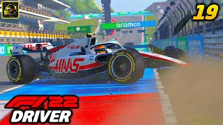 65 PLACE GRID PENALTY PEREZ FIRED  F1 22 Driver Career Mode Part 19 [upl. by Anoiuq]