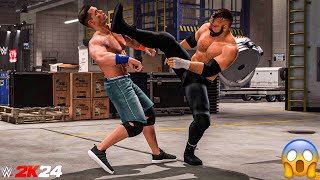 Dean Ambrose KICKS John Cena in the Face – WWE Shocking Moment [upl. by Nahpets959]