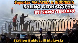 Full Video Aksi Suporter Malaysia dan Indonesia Saat Bertemu di dalam Stadion Bukit Jalil Malaysia [upl. by Milissa]