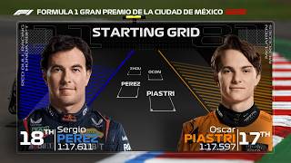 F1 2024 Mexican Grand Prix Starting grid after Qualifying [upl. by Yentrok947]