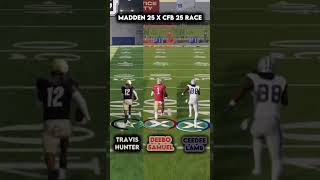 Travis Hunter Vs Deebo Samuel Vs Ceedee Lamb Race madden25 cfb25 [upl. by Keldon14]