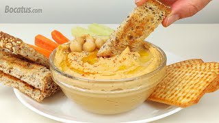 Cómo hacer Hummus casero de garbanzos [upl. by Trebuh]