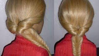 Fischgrätenzopf für mittellange Haare für ANFÄNGER DETAILLIERTE ANLEITUNG Fishtail Braid Tutorial [upl. by Ronny]