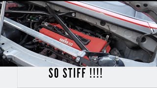 MRS Strut Bar Install  Toyota MR2 Spyder [upl. by Furey127]