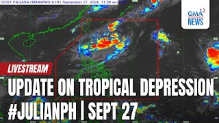 LIVE Update on Tropical Depression JulianPH September 27 2024  Replay [upl. by Sharl655]