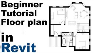 Revit Beginner Tutorial  Floor plan part 1 [upl. by Morie]