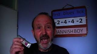 Les 3 je eerste blues op de mondharmonica Mannish Boy  vereenvoudigd [upl. by Irrehs]