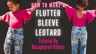 How to Make a Flutter Sleeve Leotard Sewing Tutorial by Recaptured Values [upl. by Attaymik448]