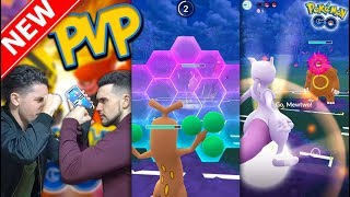 THE FIRST PVP BATTLE IN POKÉMON GO Trainer Battles Update is LIVE [upl. by Ayekin]