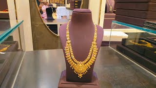 Grand U Shape Harams Designs l Latest Gold Haram Collections Sravanamasam Special cmr jewellery [upl. by Nyladnek925]