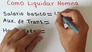 Como LIQUIDAR NOMINA ejercicio paso a paso [upl. by Rab965]