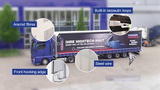 Product video Curtainsider SCS MEGA with POWER CURTAIN  Schmitz Cargobull english [upl. by Annaiek]