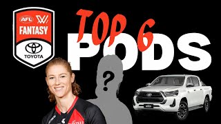 The Top 6 PODS for AFLW fantasy 2024 [upl. by Bathsheba445]