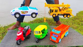 Big Police Car and Damper Scotty Unboxing video l Cartoon video l Makmud toys [upl. by Faustine]