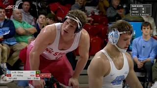 197lbs Trent Hidlay NC State vs Max Shaw North Carolina [upl. by Attelahs]