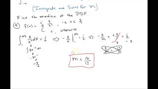 Finding the Median of a Probability Density Function [upl. by Lerrehs647]