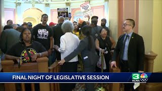 Protest erupts at California state capitol because of stalled reparations proposals [upl. by Judon837]