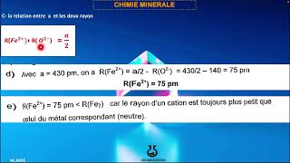 Chimie méniral  exercice d’un examen 2 [upl. by Gathard]