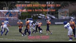 Great Neck North Middle School Football Opening Game vs Herricks Middle School September 24 2024 [upl. by Eirrehc947]