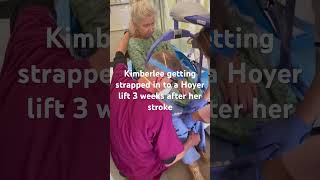 Hoyer lift strapping in stroke strokerecovery strokesurvivors [upl. by Heman232]