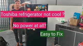 Toshiba inverter Refrigerator not cool and no power [upl. by Waldon]