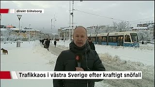 Blooper quotJag har inte sett en enda spårvagnquot  Nyheterna TV4 [upl. by Schulman]