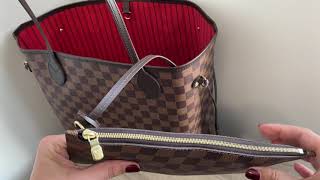 LV Neverfull MM Damier Ebene Tour amp what fits [upl. by Neyugn]